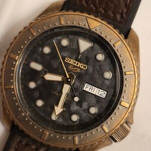 Seiko SRPE80 Bronze finish watch